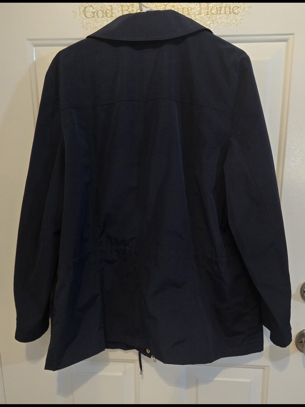 Charter Club Womens Navy Anorak Rain Jacket - XL Hi - Picture 7 of 7